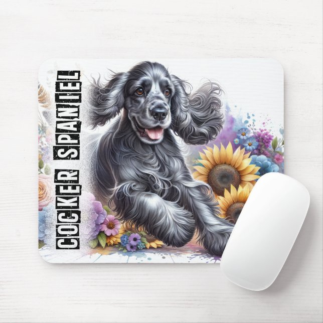 Alfombrilla De Ratón Hermosas Razas de Perro/Perro Español Cocker (Con ratón)
