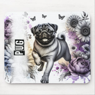 Alfombrilla De Ratón Hermosas Razas de Perro// Perro Pug