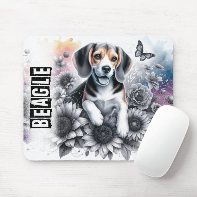 Alfombrilla De Ratón Hermosas razas de perros/perros Beagle (Con ratón)