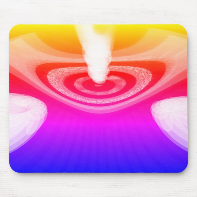 Alfombrilla De Ratón Hermoso arte de cometas arco iris (Frente)
