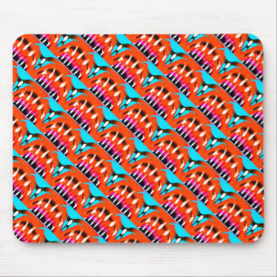 Alfombrilla De Ratón Hermoso arte naranja de rayas