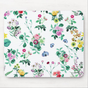 Alfombrilla De Ratón Hermoso arte retro floral