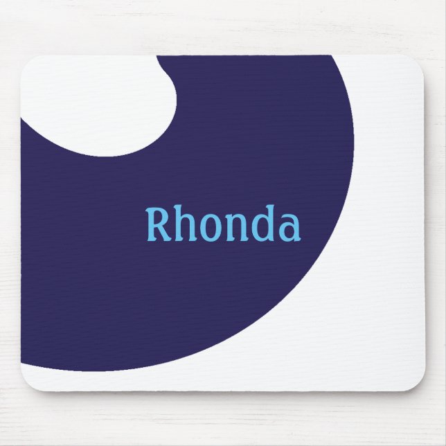 Alfombrilla De Ratón Hermoso bigote azul y blanco (Frente)