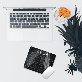 Alfombrilla De Ratón Hermoso calendario de 2024 para caballos negros