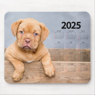 Alfombrilla De Ratón Hermoso calendario porcino marrón 2025