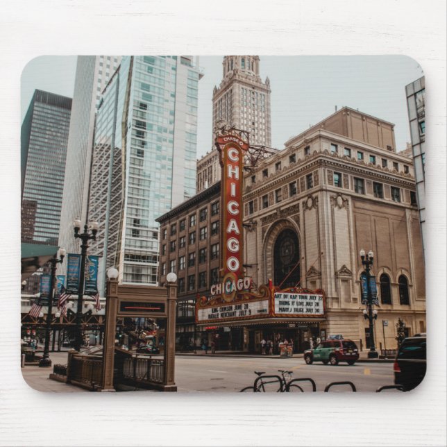 Alfombrilla De Ratón Hermoso centro de Chicago Illinois (Frente)