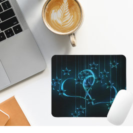 Alfombrilla De Ratón Hermoso Corazón y Mousepad Estrella