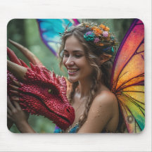 Hermoso Dragón Rojo Hada