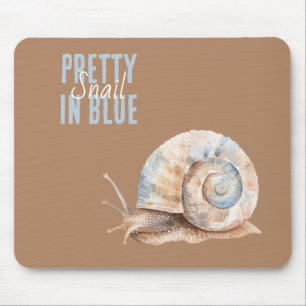 Alfombrilla De Ratón Hermoso en caracol azul