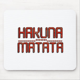 Alfombrilla De Ratón Hermoso Grabado en relieve asombroso Rojo Hakuna M