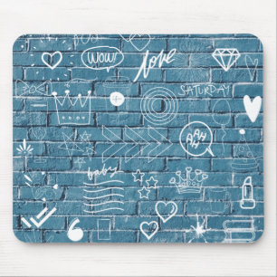 Alfombrilla De Ratón Hermoso graffiti en pared caligrafía verde