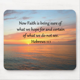 ALFOMBRILLA DE RATÓN HERMOSO HEBREWS 11:1 DISEÑO DE SUNRISE