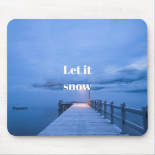 Alfombrilla De Ratón Hermoso lago invernal con cita