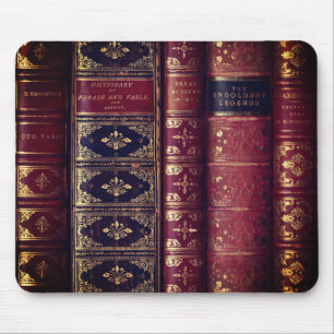 Alfombrilla De Ratón Hermoso libro muy viejo Spines Mouse Pad