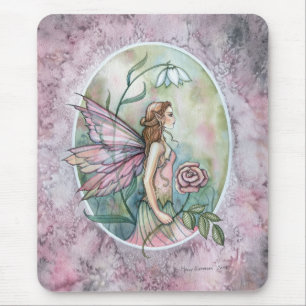 Alfombrilla De Ratón Hermoso Mousepad de Arte de Fantasía de Hada de Ro