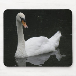 Alfombrilla De Ratón Hermoso Mousepad de cisne blanco