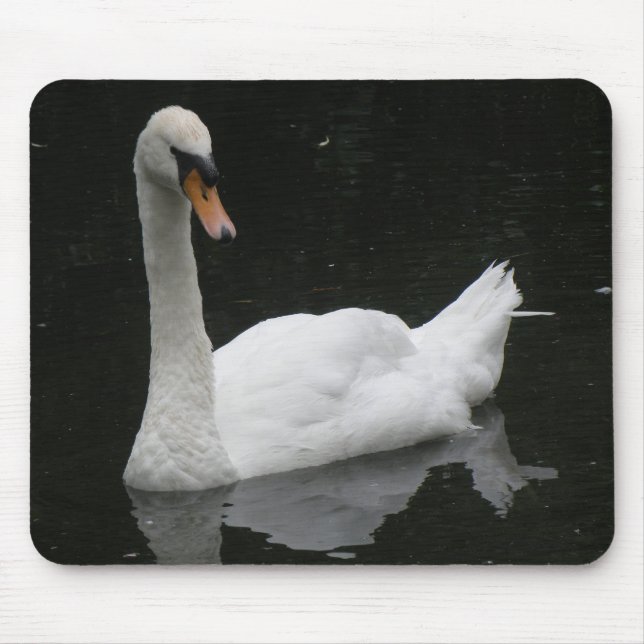 Alfombrilla De Ratón Hermoso Mousepad de cisne blanco (Frente)