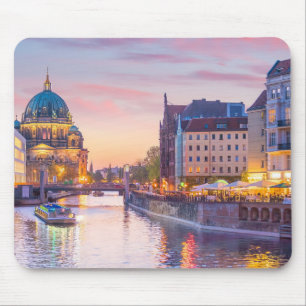 Alfombrilla De Ratón Hermoso paisaje urbano de Berlín al atardecer