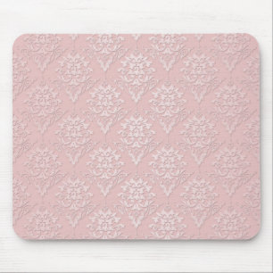 Alfombrilla De Ratón Hermoso patrón de damasco rosa para chicas