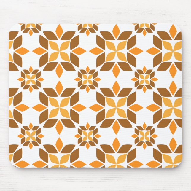 Alfombrilla De Ratón hermoso patrón de flores marrones pétalo (Frente)