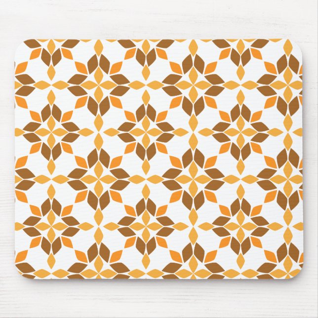 Alfombrilla De Ratón hermoso patrón de flores marrones pétalo (Frente)