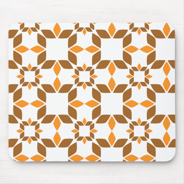 Alfombrilla De Ratón hermoso patrón de flores marrones pétalo (Frente)