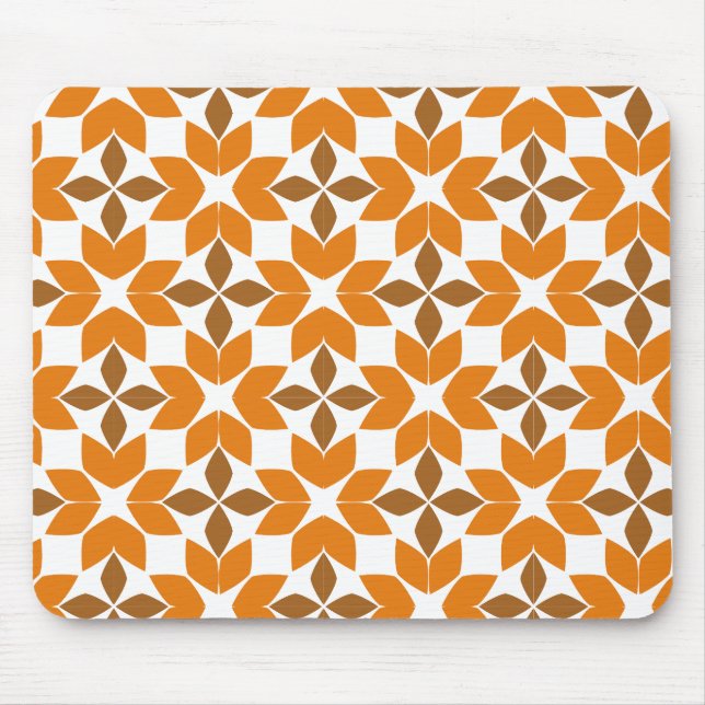 Alfombrilla De Ratón hermoso patrón de flores marrones pétalo (Frente)