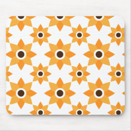 Alfombrilla De Ratón hermoso patrón de flores marrones pétalo