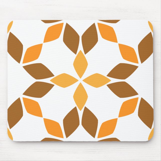 Alfombrilla De Ratón hermoso patrón de flores marrones pétalo (Frente)