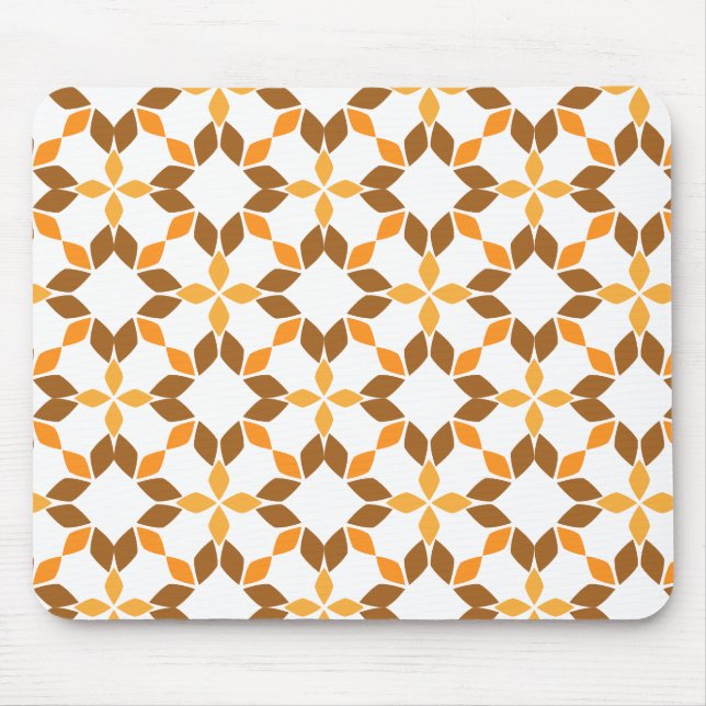 Alfombrilla De Ratón hermoso patrón de flores marrones pétalo (Frente)