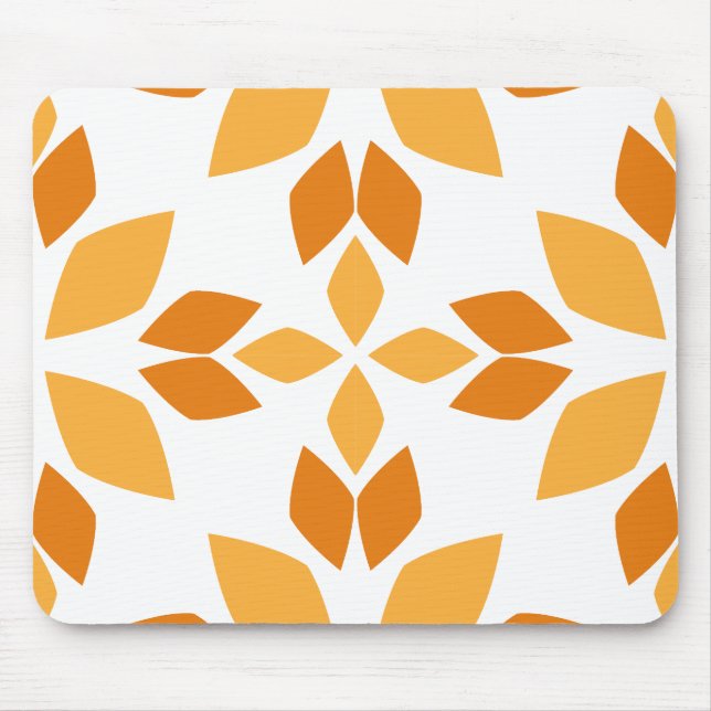 Alfombrilla De Ratón hermoso patrón de flores marrones pétalo (Frente)