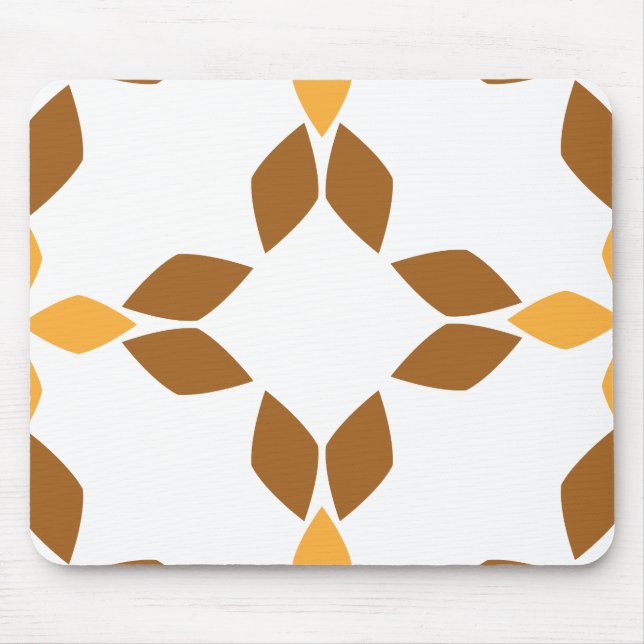 Alfombrilla De Ratón hermoso patrón de flores marrones pétalo (Frente)