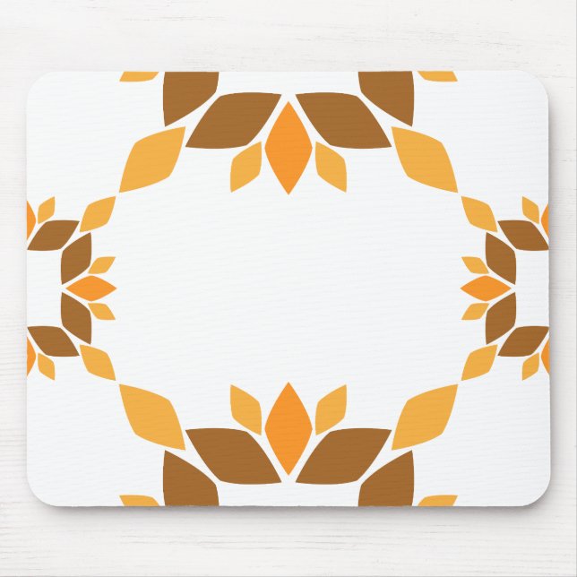 Alfombrilla De Ratón hermoso patrón de flores marrones pétalo (Frente)