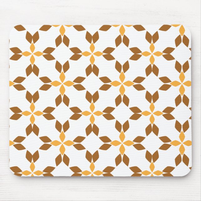 Alfombrilla De Ratón hermoso patrón de flores marrones pétalo (Frente)