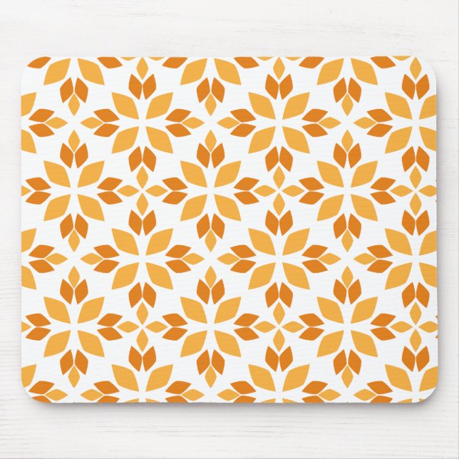 Alfombrilla De Ratón hermoso patrón de flores marrones pétalo (Frente)