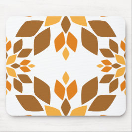 Alfombrilla De Ratón hermoso patrón de flores marrones pétalo