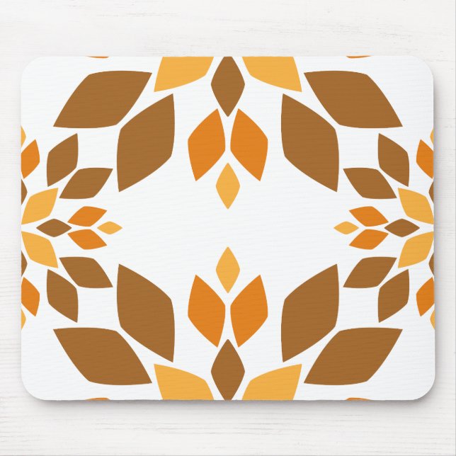 Alfombrilla De Ratón hermoso patrón de flores marrones pétalo (Frente)