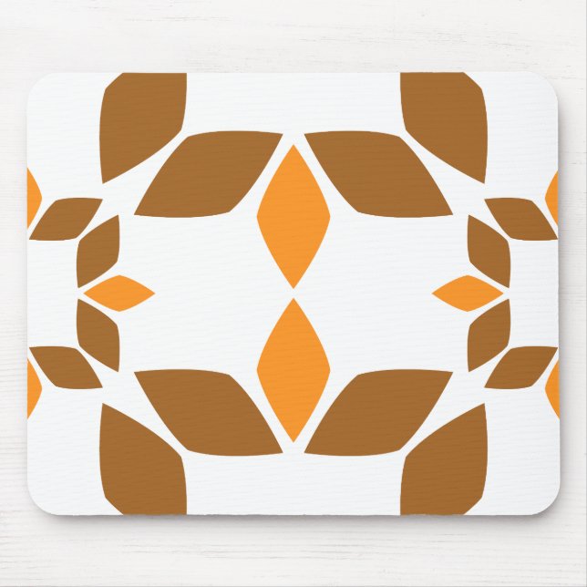 Alfombrilla De Ratón hermoso patrón de flores marrones pétalo (Frente)