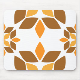 Alfombrilla De Ratón hermoso patrón de flores marrones pétalo