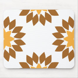 Alfombrilla De Ratón hermoso patrón de flores marrones pétalo