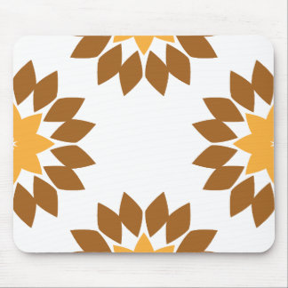 Alfombrilla De Ratón hermoso patrón de flores marrones pétalo