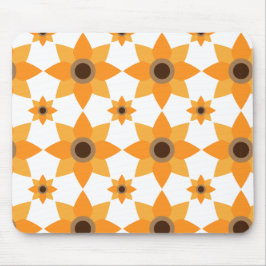 Alfombrilla De Ratón hermoso patrón de flores marrones pétalo