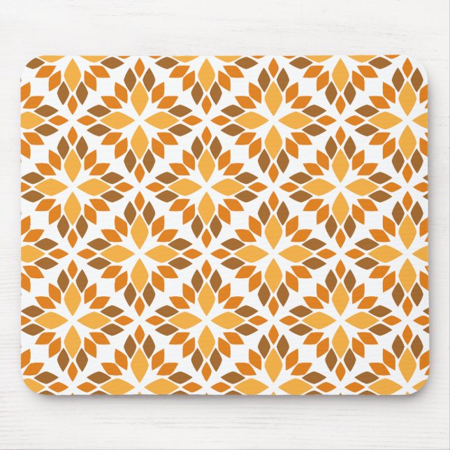 Alfombrilla De Ratón hermoso patrón de flores marrones pétalo (Frente)