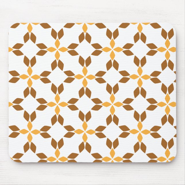 Alfombrilla De Ratón hermoso patrón de flores marrones pétalo (Frente)