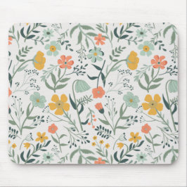 Alfombrilla De Ratón Hermoso patrón floral botánico