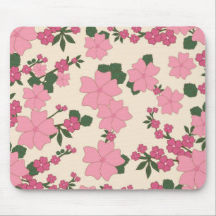 Alfombrilla De Ratón Hermoso patrón floral rosa