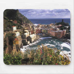Alfombrilla De Ratón Hermoso pueblo de Vernazza en las Cinque