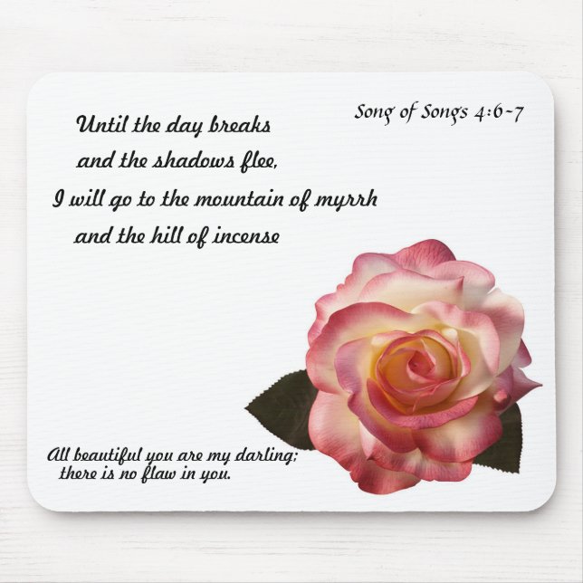 Alfombrilla De Ratón Hermoso Rosa Mousepad. (Frente)