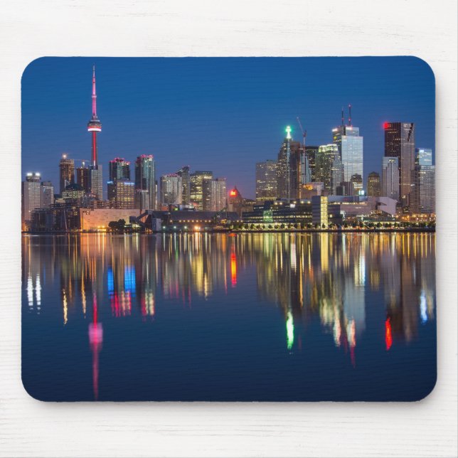 Alfombrilla De Ratón Hermoso Skyline de la noche de Toronto Canadá (Frente)
