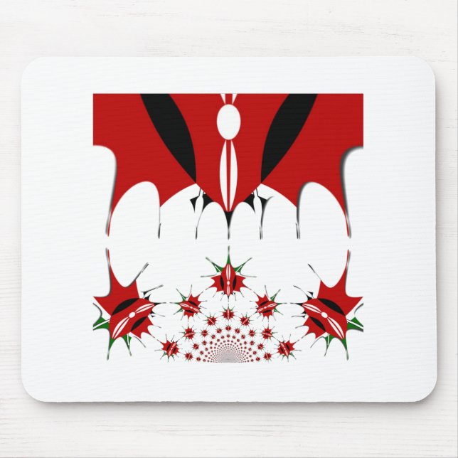 Alfombrilla De Ratón Hermoso tapiz de Kenia: Mariposa de bandera kenian (Frente)